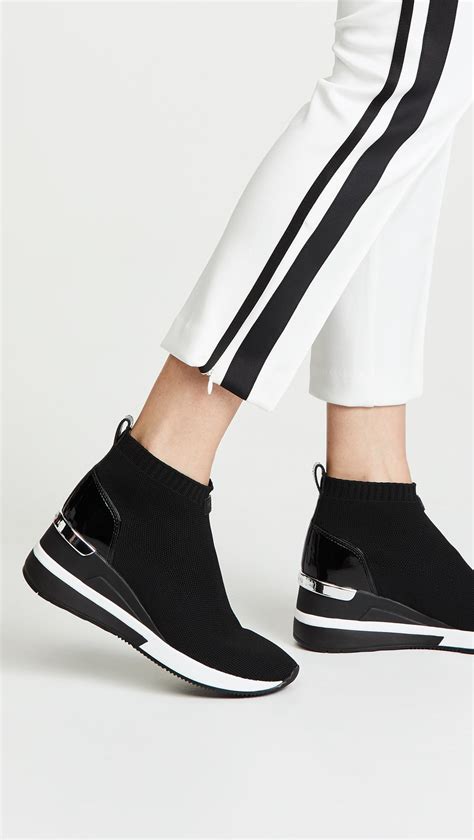 michael kors black and white shoes|michael kors white booties.